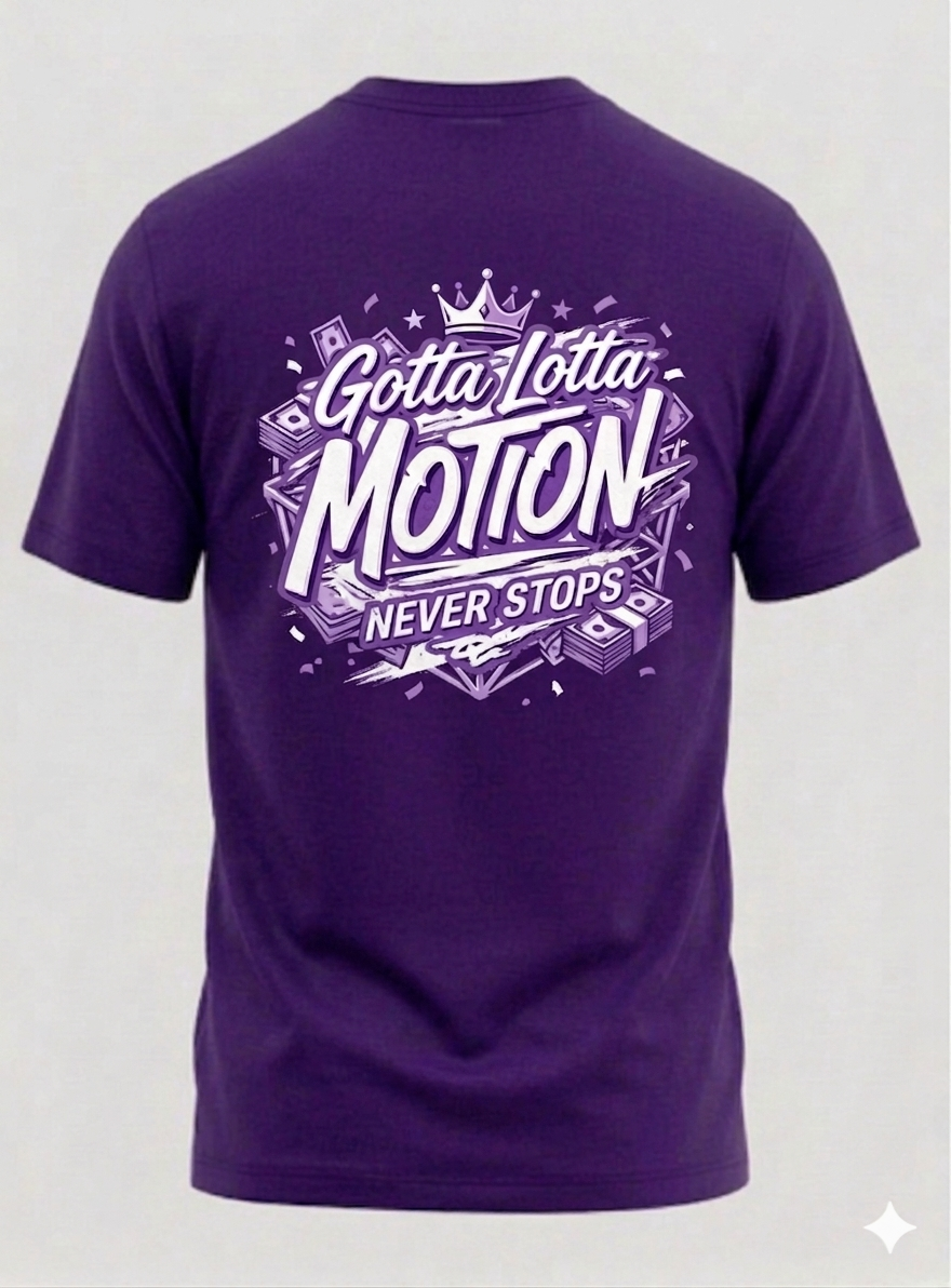 Exclusive Purple Motion Never Stops T-Shirt
