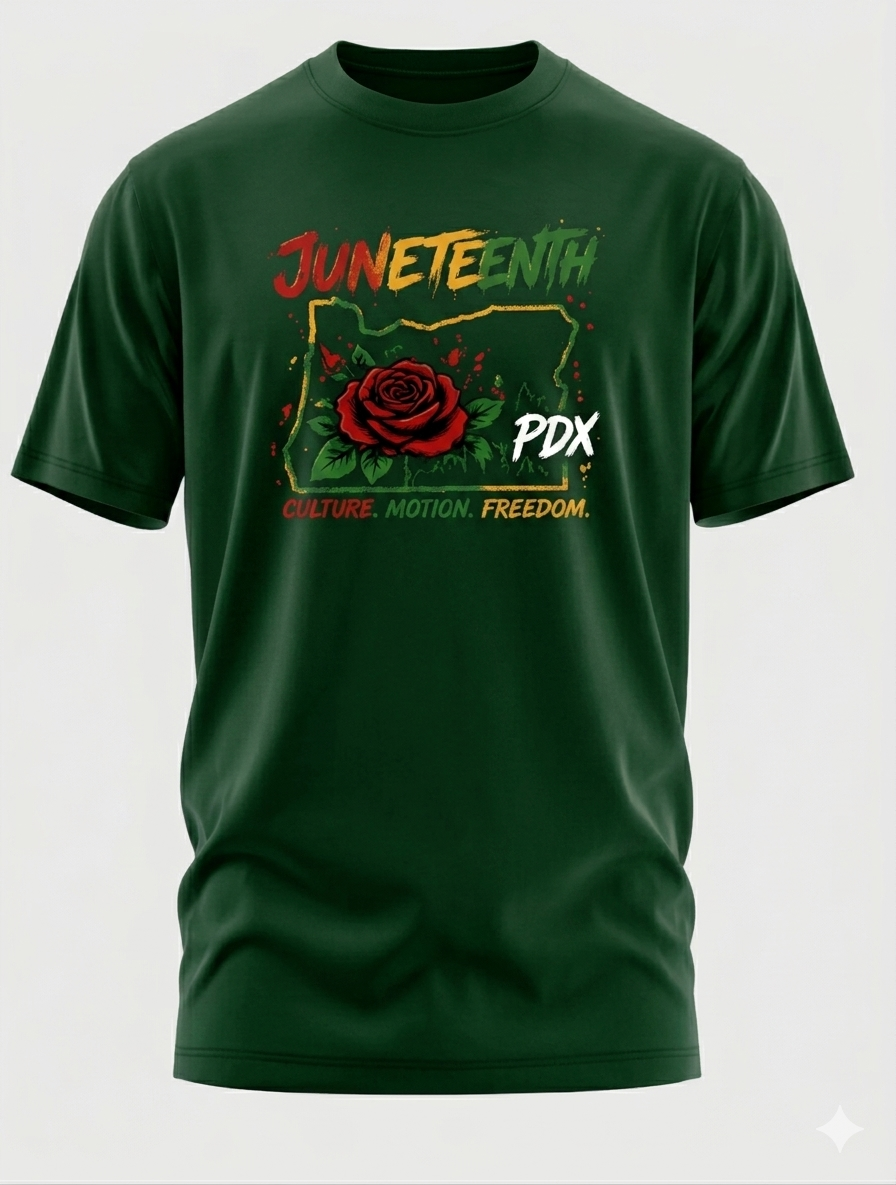 Exclusive Juneteenth Rose City PDX T-Shirt