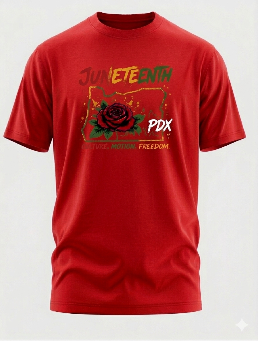 Exclusive Juneteenth Rose City PDX T-Shirt