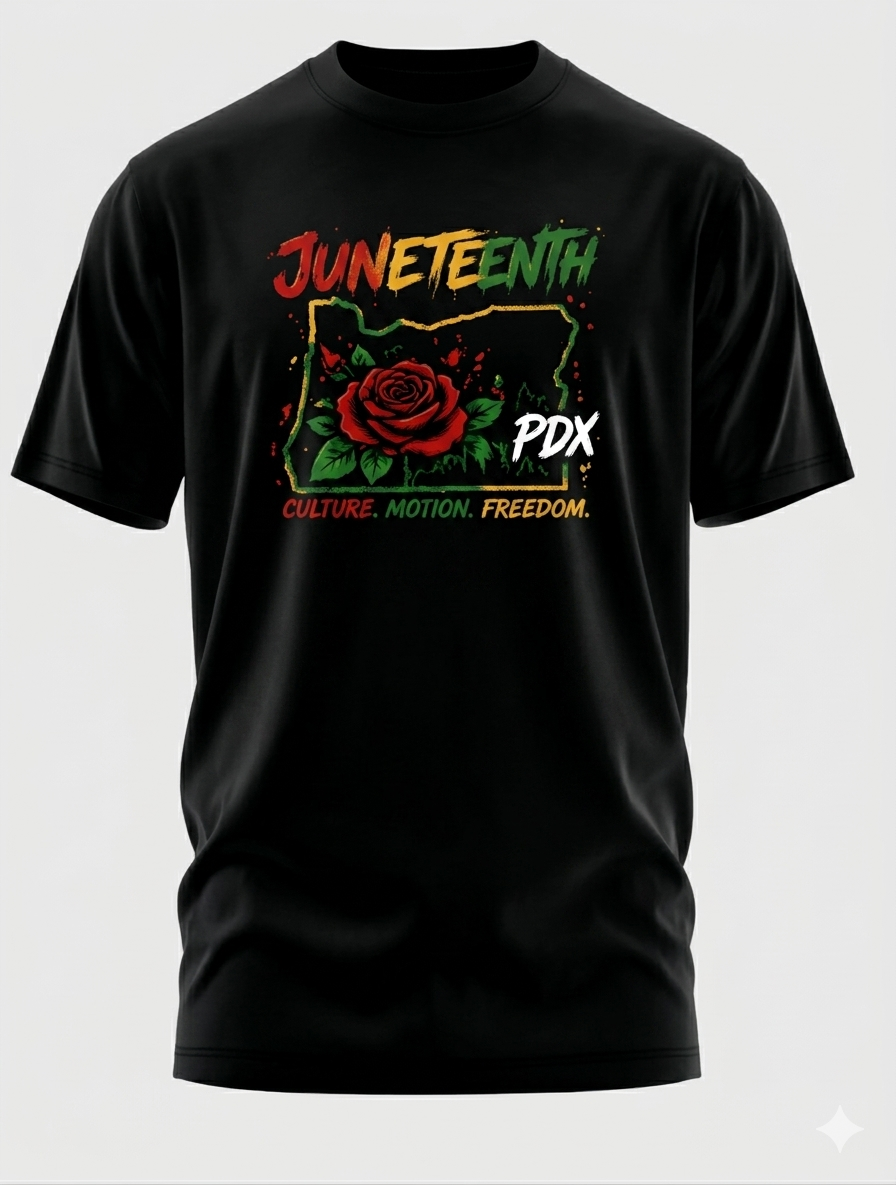 Exclusive Juneteenth Rose City PDX T-Shirt