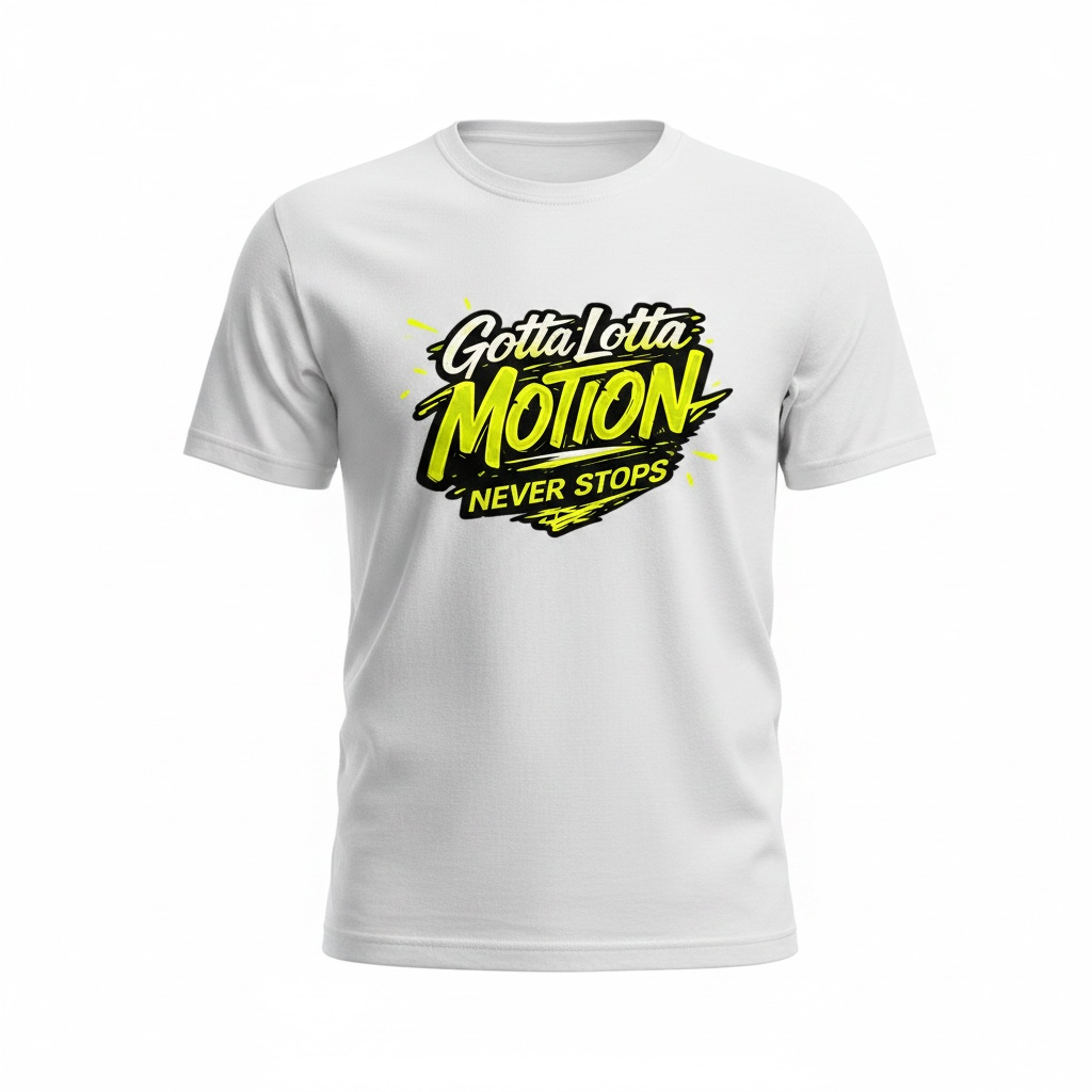Lime Motion Never Stop T-Shirt